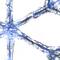 6-Point Star Ice Crystal Snowflake Pair with LED Lights
